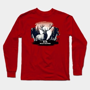 Elk - WILD NATURE - ELK -12 Long Sleeve T-Shirt